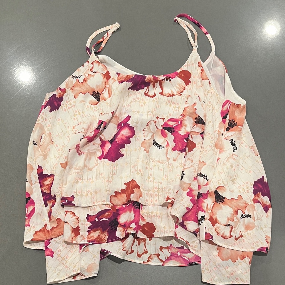 Metaphor Pink and Cream Floral Camisole New with Tags